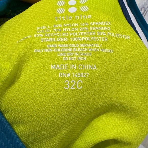 Title Nine Tankini Striped 32C And Swim Bikini - Teal Blue Size Small NWT - Picture 7 of 7